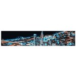 Aerial Photography Of Lighted High Rise Buildings Small Premium Plush Fleece Scarf Front