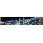 Aerial Photography Of Lighted High Rise Buildings Large Premium Plush Fleece Scarf  Front