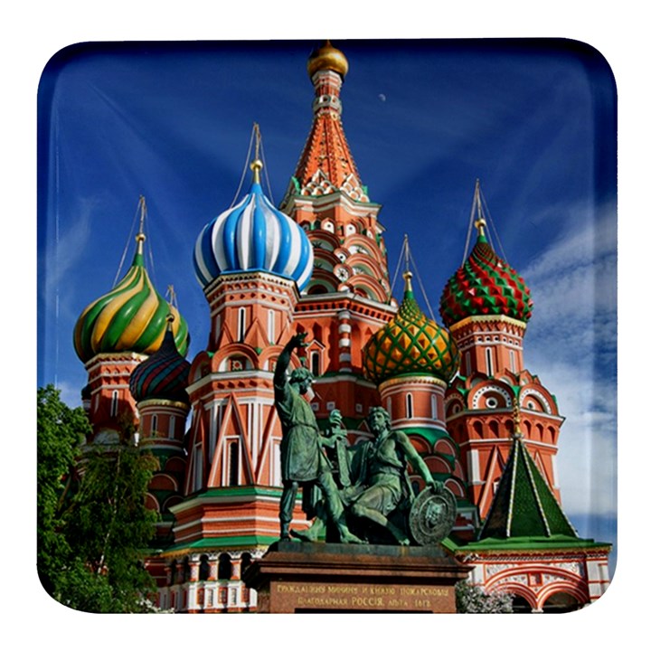 Saint Basil S Cathedral Square Glass Fridge Magnet (4 pack)