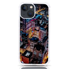 Aerial Photo Of Cityscape At Night Iphone 13 Mini Tpu Uv Print Case by Modalart