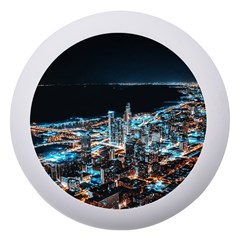 Aerial Photography Of Lighted High Rise Buildings Dento Box With Mirror by Modalart