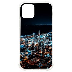 Aerial Photography Of Lighted High Rise Buildings Iphone 12/12 Pro Tpu Uv Print Case by Modalart