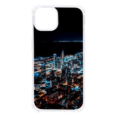 Aerial Photography Of Lighted High Rise Buildings Iphone 13 Tpu Uv Print Case by Modalart