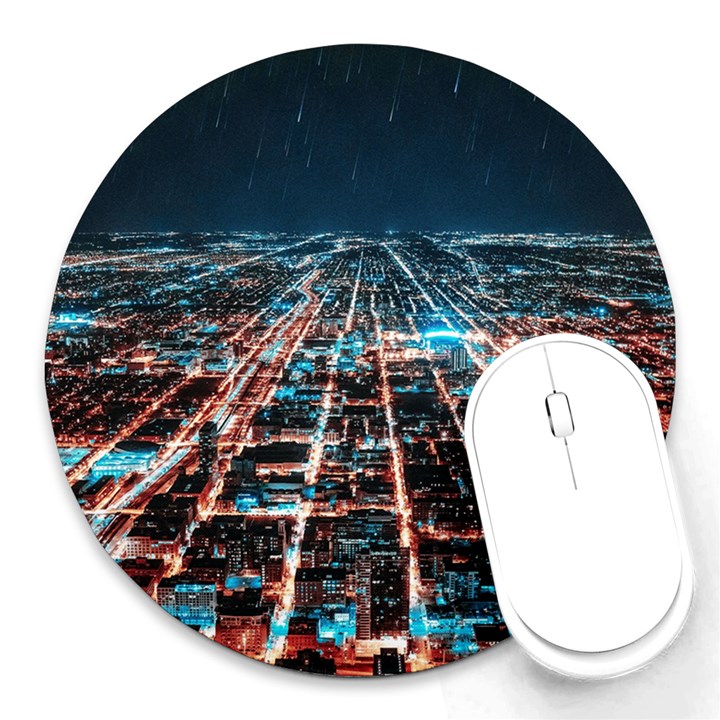 Aerial Shot Of Buildings Round Mousepad