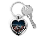 Aerial Shot Of Buildings Key Chain (Heart) Front