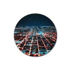 Aerial Shot Of Buildings Magnet 3  (round) by Modalart