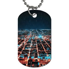 Aerial Shot Of Buildings Dog Tag (one Side) by Modalart