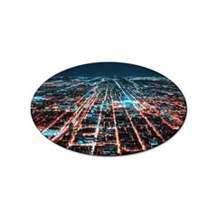 Aerial Shot Of Buildings Sticker Oval (10 Pack) by Modalart