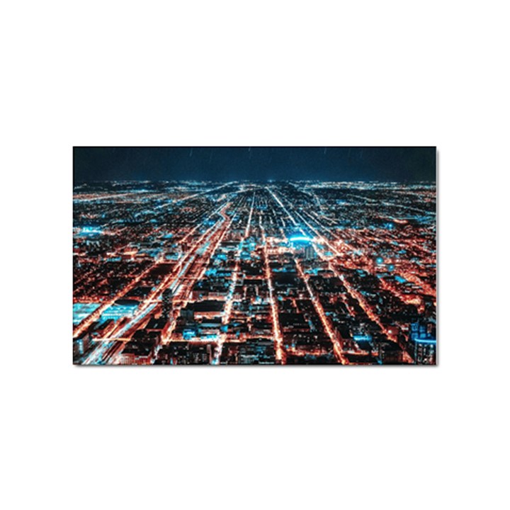 Aerial Shot Of Buildings Sticker Rectangular (100 pack)