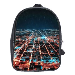 Aerial Shot Of Buildings School Bag (large) by Modalart