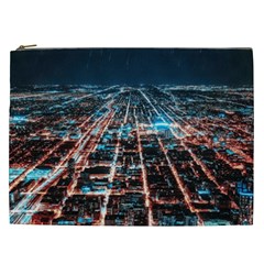 Aerial Shot Of Buildings Cosmetic Bag (xxl) by Modalart