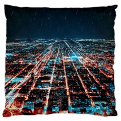 Aerial Shot Of Buildings Large Premium Plush Fleece Cushion Case (two Sides) by Modalart