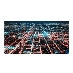 Aerial Shot Of Buildings Satin Wrap 35  X 70  by Modalart