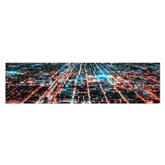 Aerial Shot Of Buildings Oblong Satin Scarf (16  X 60 ) by Modalart