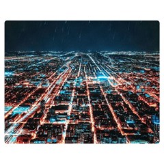 Aerial Shot Of Buildings Premium Plush Fleece Blanket (medium) by Modalart