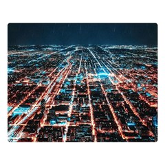 Aerial Shot Of Buildings Premium Plush Fleece Blanket (large) by Modalart