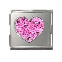 Beautiful Tree Flowers Mega Link Heart Italian Charm (18mm) by 1212