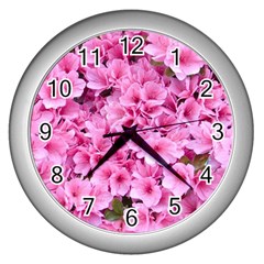 Beautiful Tree Flowers Wall Clock (silver) by 1212