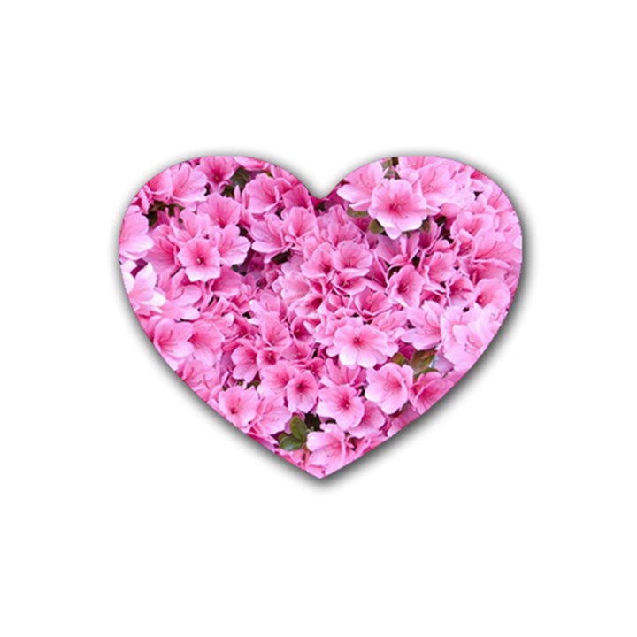 Beautiful tree flowers Rubber Heart Coaster (4 pack)