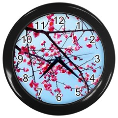 Beautiful Tree Flowers Wall Clock (black) by 1212