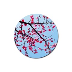 Beautiful Tree Flowers Rubber Coaster (round) by 1212