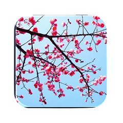 Beautiful Tree Flowers Square Metal Box (black) by 1212