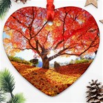 Beautiful tree flowers Ornament (Heart) Front