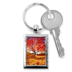 Beautiful Tree Flowers Key Chain (rectangle) by 1212