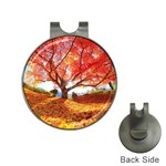 Beautiful tree flowers Hat Clips with Golf Markers Front