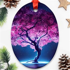 Beautiful Tree Flowers Ornament (oval)