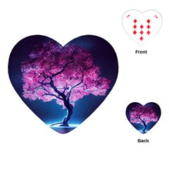 Beautiful Tree Flowers Playing Cards Single Design (heart) by 1212