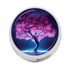 Beautiful Tree Flowers 4-port Usb Hub (one Side)