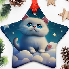 Cat On The Sky Ornament (star)