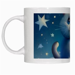 Cat On The Sky White Mug by 1212