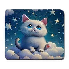 Cat On The Sky Large Mousepad by 1212