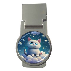 Cat On The Sky Money Clips (round)  by 1212