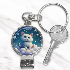 Cat On The Sky Nail Clippers Key Chain by 1212