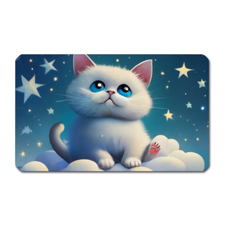 Cat on the sky Magnet (Rectangular)