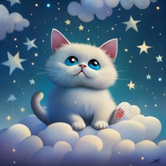 Cat On The Sky Play Mat (rectangle) by 1212