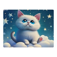 Cat On The Sky Two Sides Premium Plush Fleece Blanket (mini) by 1212