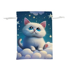 Cat On The Sky Lightweight Drawstring Pouch (m) by 1212