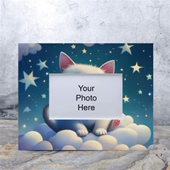 Cat On The Sky White Tabletop Photo Frame 4 x6  by 1212