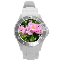 Beautiful Tree Flowers Round Plastic Sport Watch (l) by 1212