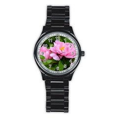 Beautiful Tree Flowers Stainless Steel Round Watch by 1212