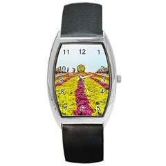 Beautiful Garden Barrel Style Metal Watch