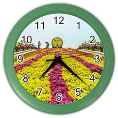 Beautiful Garden Color Wall Clock by 1212