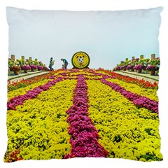 Beautiful Garden Large Premium Plush Fleece Cushion Case (two Sides) by 1212