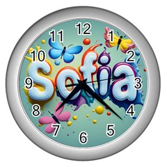 Sofia Wall Clock (silver) by 1212