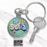 Sofia Nail Clippers Key Chain Front