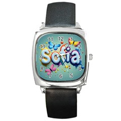 Sofia Square Metal Watch by 1212